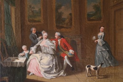 Attribué à Joseph FLIPART  (1721-1797).  Femme à sa toilette