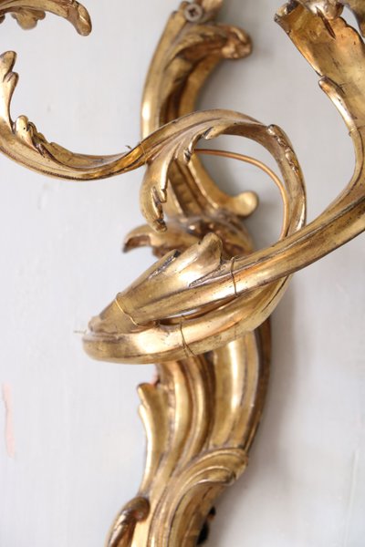 Pair of Louis XV ormolu sconces