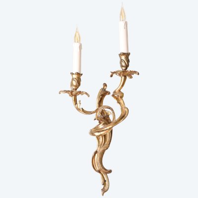 Pair of Louis XV ormolu sconces