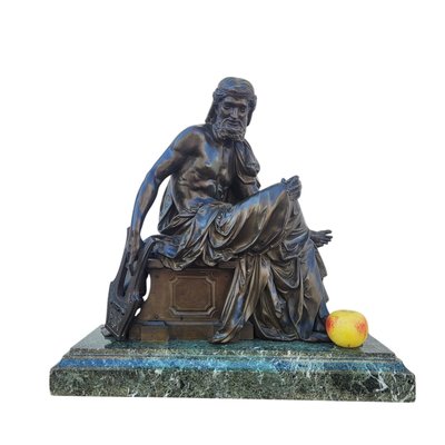 Sofocle, grande scultura in bronzo, XIX secolo