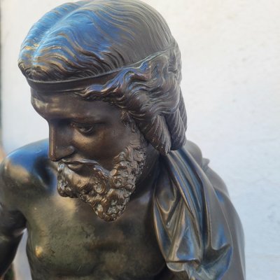 Sofocle, grande scultura in bronzo, XIX secolo