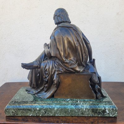 Sofocle, grande scultura in bronzo, XIX secolo