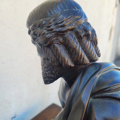 Sofocle, grande scultura in bronzo, XIX secolo