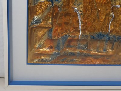  Gemälde gemischte Technik Ezio GRIBAUDO 70er Jahre