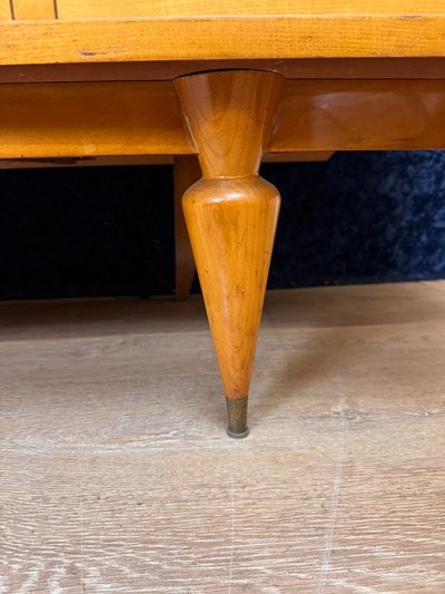 Art Deco enfilade a cache secrète in sycamore and marquetry circa 1950