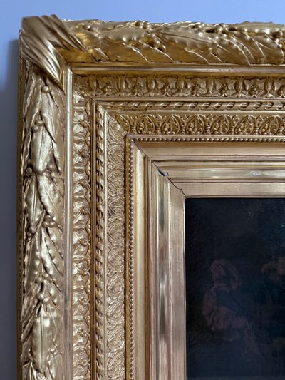 Großes Porträt des Kardinals von Richelieu XIX. Jahrhundert, Öl auf religiöser Leinwand ,MAY, Katzen...
