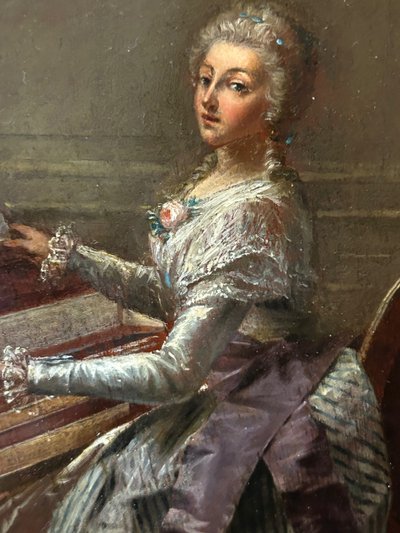 Scuola francese Seguace di Michel Garnier ( 1753-1819) Pittura su pannello di legno