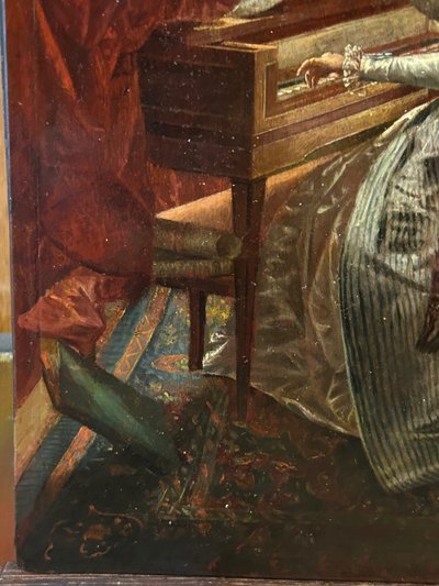 Scuola francese Seguace di Michel Garnier ( 1753-1819) Pittura su pannello di legno