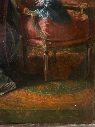 Scuola francese Seguace di Michel Garnier ( 1753-1819) Pittura su pannello di legno