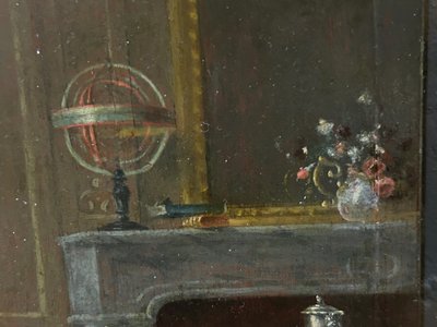 Scuola francese Seguace di Michel Garnier ( 1753-1819) Pittura su pannello di legno