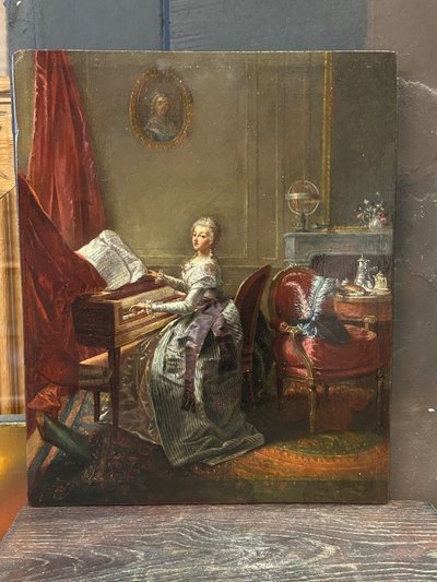 Scuola francese Seguace di Michel Garnier ( 1753-1819) Pittura su pannello di legno