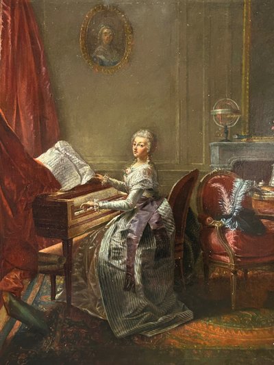 Scuola francese Seguace di Michel Garnier ( 1753-1819) Pittura su pannello di legno