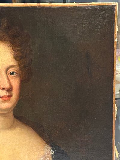 French School Of The XVIIIth Century Portrait Of A Woman Of The Louis XV Regency Period