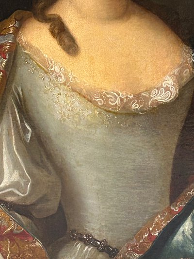 French School Of The XVIIIth Century Portrait Of A Woman Of The Louis XV Regency Period