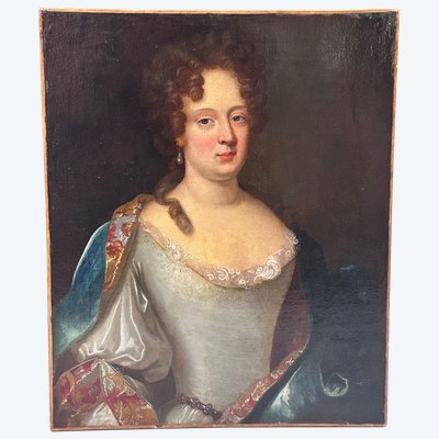 French School Of The XVIIIth Century Portrait Of A Woman Of The Louis XV Regency Period
