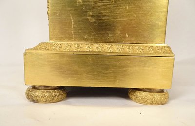 Large Gilded Bronze Portico Regulator Clock Ist Empire Columns 19th century