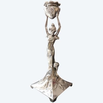 Magnifique bougeoir WMF art nouveau 