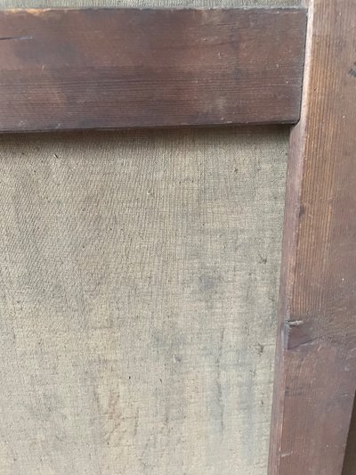 Huile Sur Toile Représentant Une Jeune Femme à La Lecture D’époque 1830