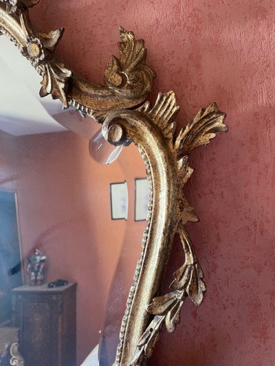 Louis XV Style Italian Gilded Wood Mirror