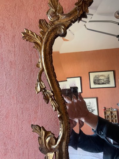 Louis XV Style Italian Gilded Wood Mirror