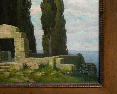 Huile sur toile signée A. Delle, fin XIXe / début XXe siècle
