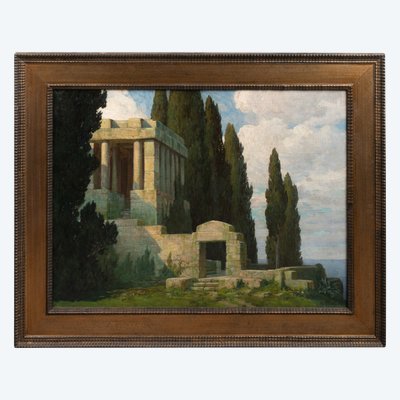Huile sur toile signée A. Delle, fin XIXe / début XXe siècle
