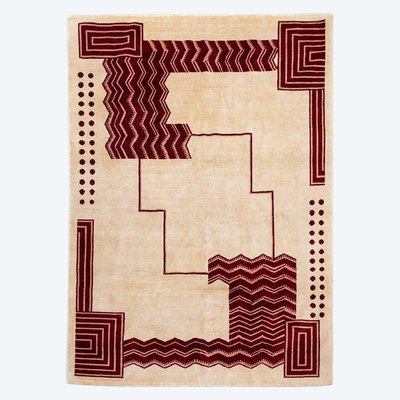 Art Deco style wool rug, or tapestry. Contemporary work.LS64303607A