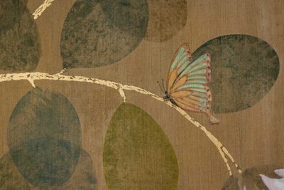 Painted canvas depicting lemurs. Contemporary work. LS6437B1089P