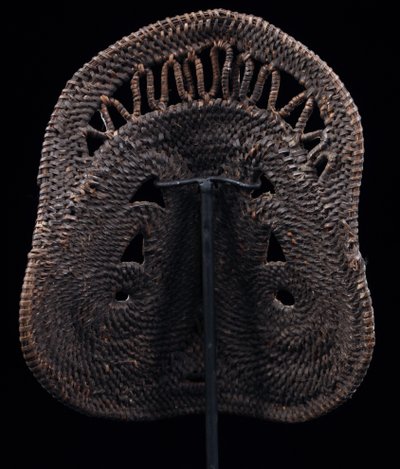 Yam mask, tribal art, Oceanian art, basketry, Papua New Guinea, Oceanian art