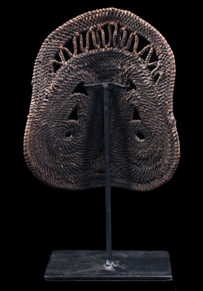 Yam mask, tribal art, Oceanian art, basketry, Papua New Guinea, Oceanian art