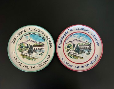 Ceramica Vietri Mare 40th anniversary plates after Paolo Polli, Italy 1990