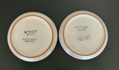Ceramica Vietri Mare 40th anniversary plates after Paolo Polli, Italy 1990