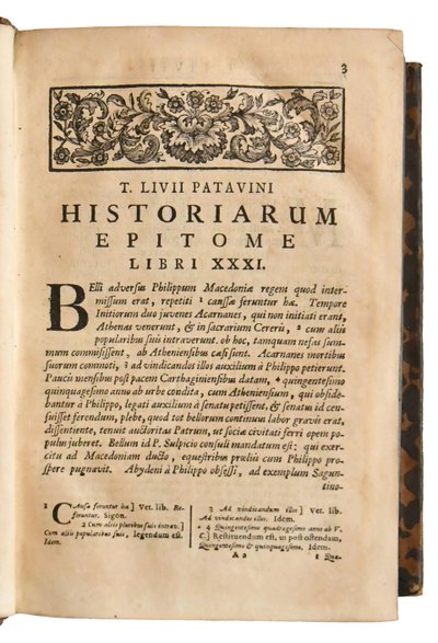 Livre " TITI LIVII Patavini Historiarum ab Urbe Condita " 1740, 3 volumes 