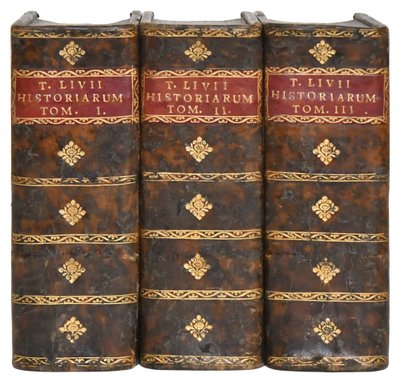 Livre " TITI LIVII Patavini Historiarum ab Urbe Condita " 1740, 3 volumes 