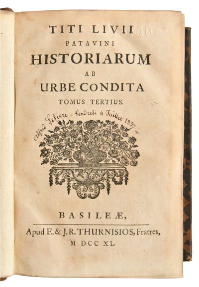 Livre " TITI LIVII Patavini Historiarum ab Urbe Condita " 1740, 3 volumes 