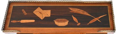 Bureau bonheur du jour en marqueterie dans le goût de Charles Topino