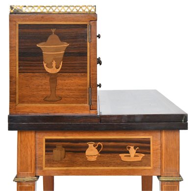 Bureau bonheur du jour en marqueterie dans le goût de Charles Topino
