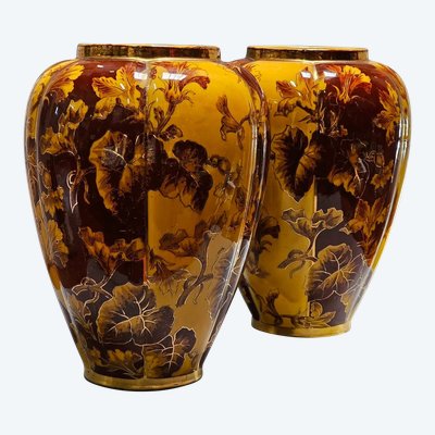 Pair of Keller & Guérin Vases