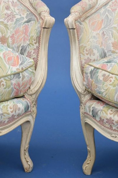 Coppia di poltrone a marquise in stile Luigi XV