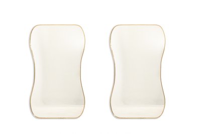 Pair of mirrors in the taste of Gio Ponti. Circa 1970. LS6350859M