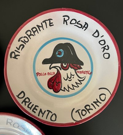 Piatti del Ristorante del Buon Ricordo "Rosa d'Oro" di Ceramica Vietri Mare, Italia 1994