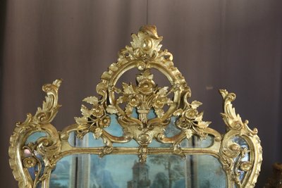 Louis XV giltwood mirror