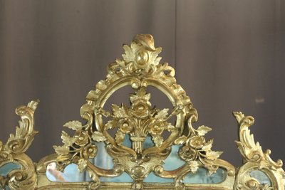 Louis XV giltwood mirror
