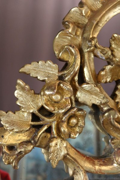 Louis XV giltwood mirror