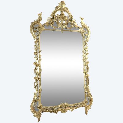Louis XV giltwood mirror