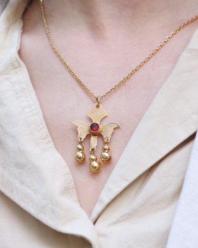 Pendentif Saint-Esprit du Puy en or 18k, bijou religieux, bijou ancien, puy en velay, auvergne