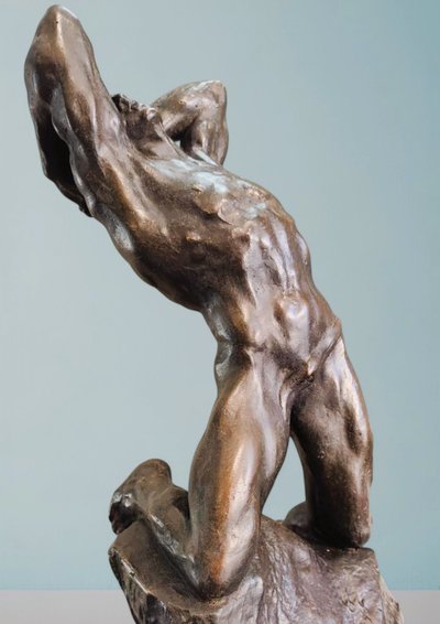 Effort Extrême - Potente scultura in bronzo di Alfredo Pina (1883-1966)