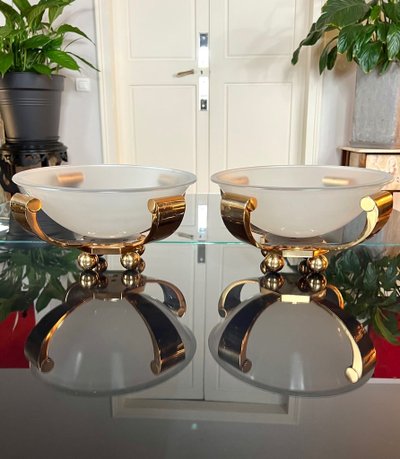 Coppia di lampade in bronzo Art Déco - Luci a colonna