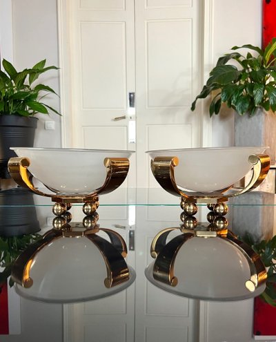 Coppia di lampade in bronzo Art Déco - Luci a colonna