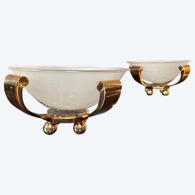 Coppia di lampade in bronzo Art Déco - Luci a colonna
